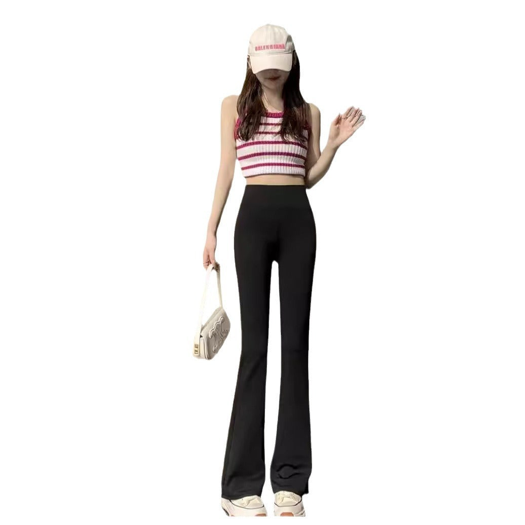 Black Weila Shark Pants Women's High Waist Stretch