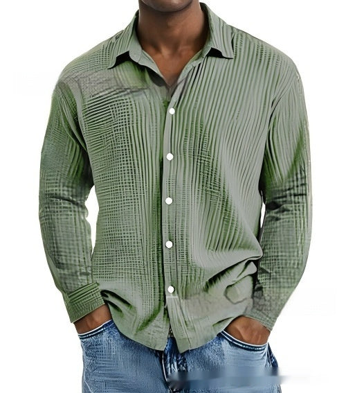 Men's Short-sleeve Lapel Shirt Double Layer Champray