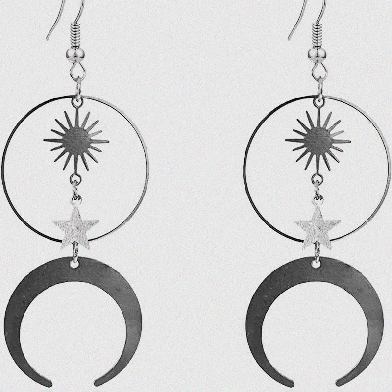 Bohemian Sun And Moon Earrings For Women