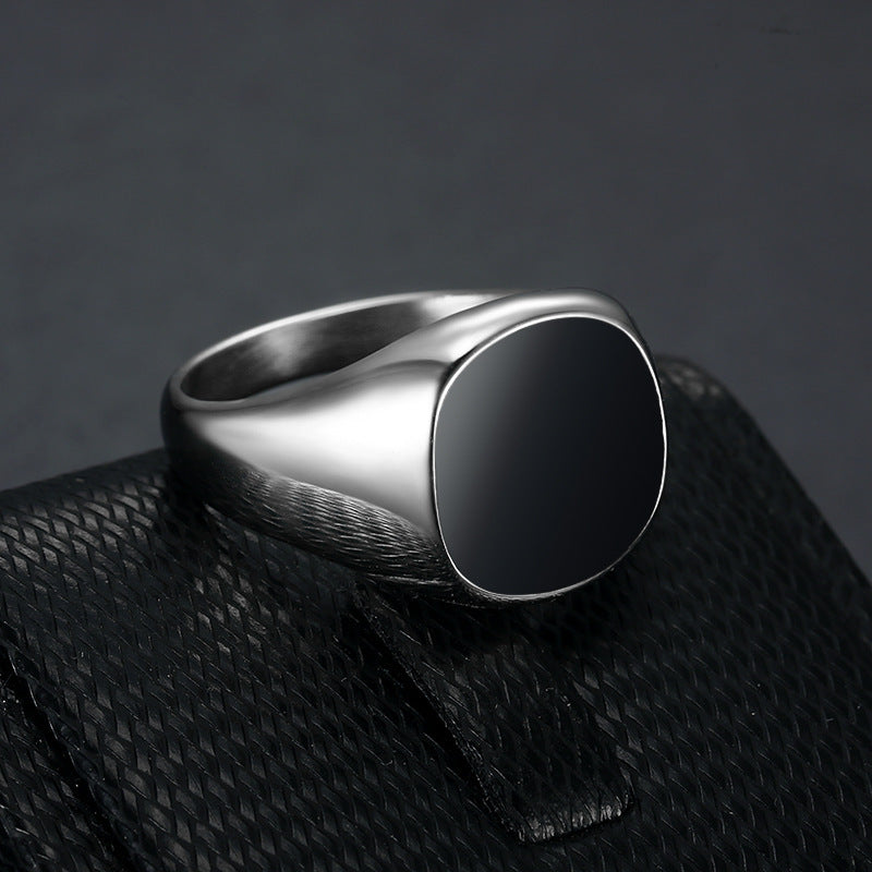 Coolx - Black Square Mens Ring