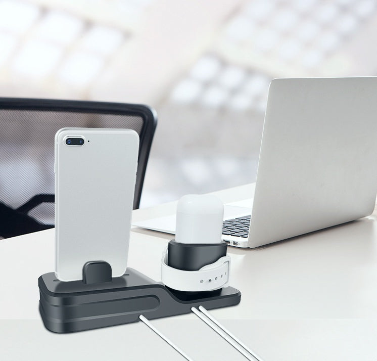 Compatible with Apple, 3-in-1 mobile phone charging base for iwatch charging stand airpods charging stand