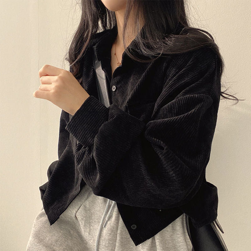 Small Black Slim Long Sleeve V-neck Top