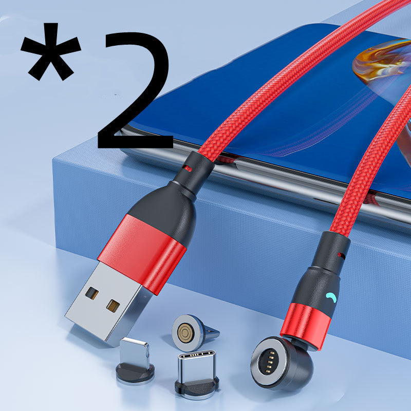 3A Fast Charging Mobile Phone Black Technology Magnetic Data Cable Three-in-one