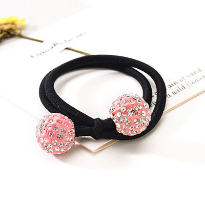 Rhinestone Ball Hair Ring Hair Accessories Sweet Hair Elastic Band