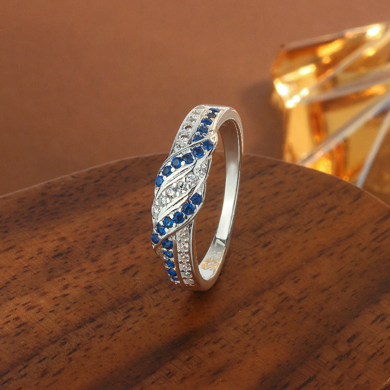 Advanced Simple And Irregular Cross Ribbon Closed Ring
