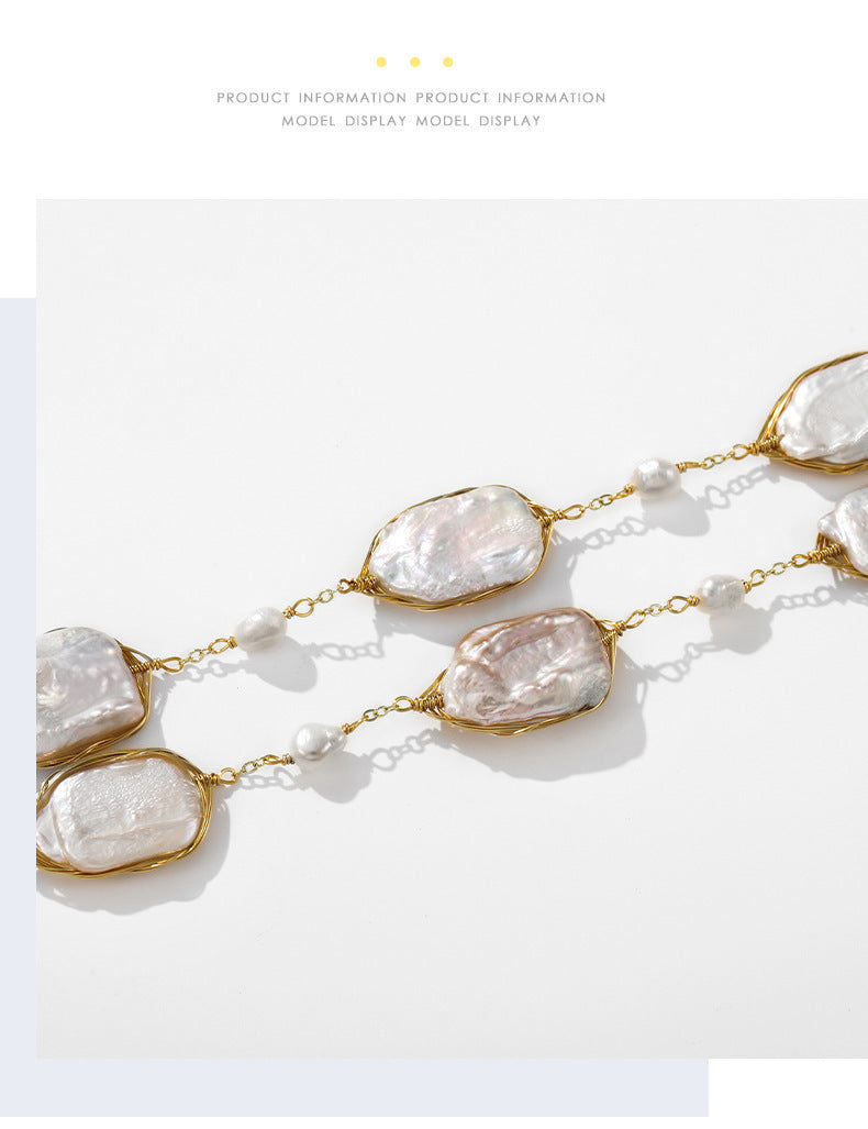 Freshwater Pearl Necklace For Women 2023 New Trendy Short Unique Design Accessories