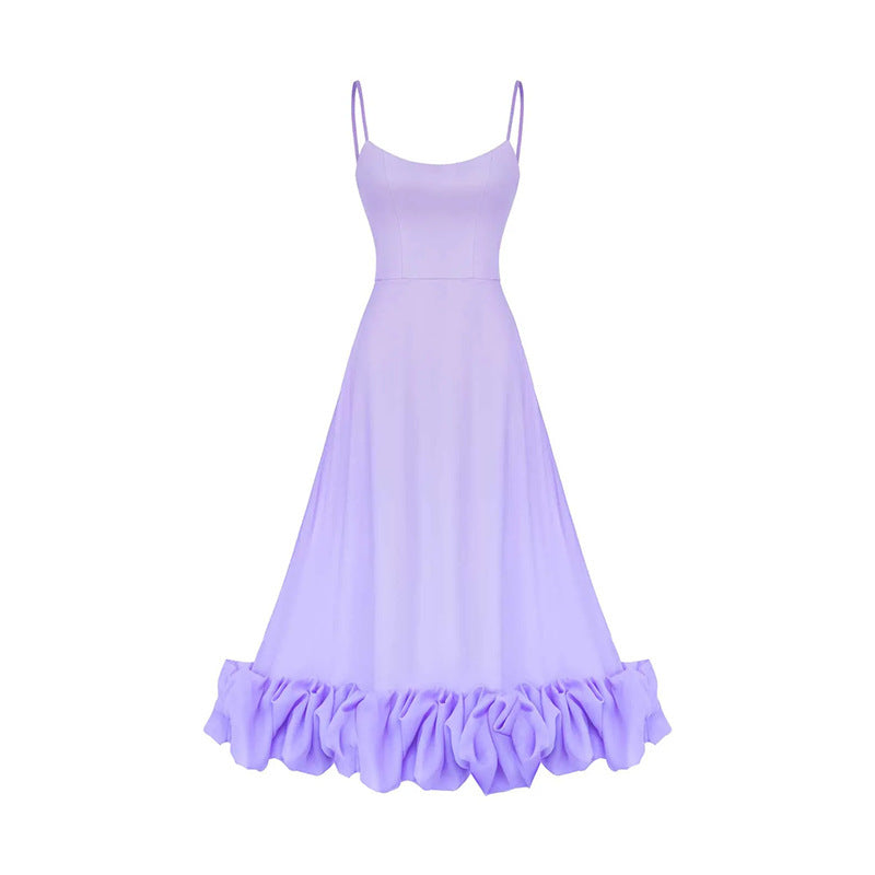 Elegant Sleeveless Fairy Spaghetti-strap Dress