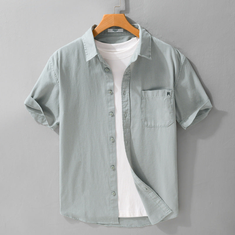 Summer Menswear Simple All-matching Short-sleeved Shirt