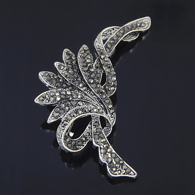 Mens Gun Black Vintage Suit Collar Brooch Jewelry
