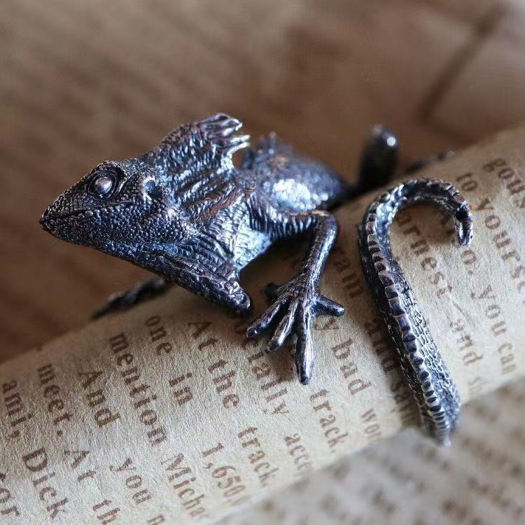 Lizard Ring Mens Domineering Simple Adjustable
