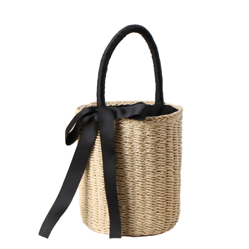 New Summer Vacation Cylinder Straw Bag