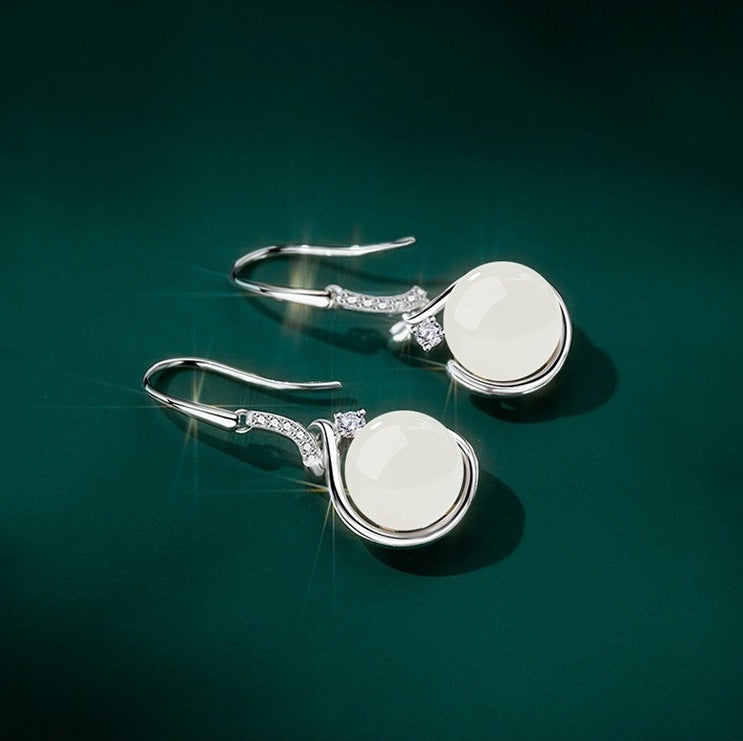 High Class Elegant Classical Retro Style Jade Earrings