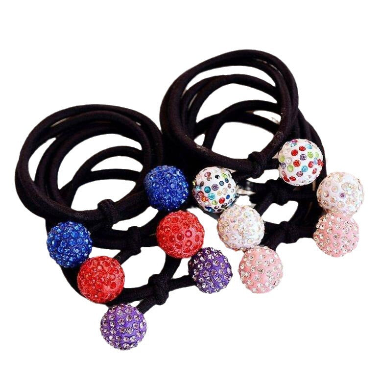 Rhinestone Ball Hair Ring Hair Accessories Sweet Hair Elastic Band