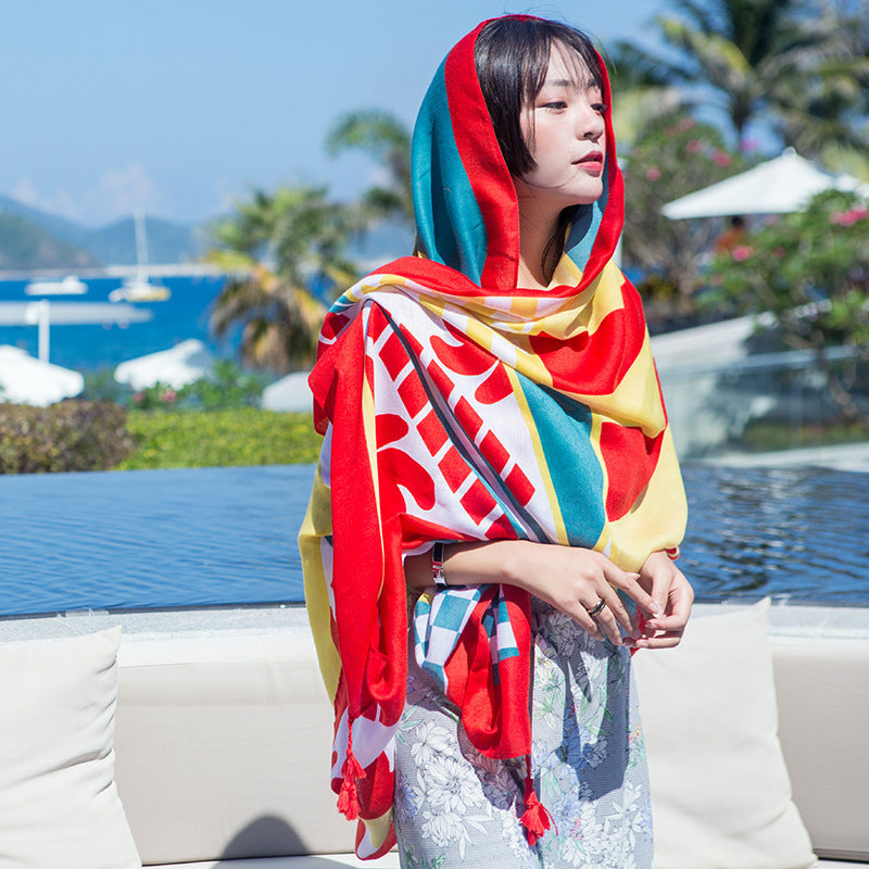 Ethnic Style Scarf Summer And Autumn Long Korean Style Scarf