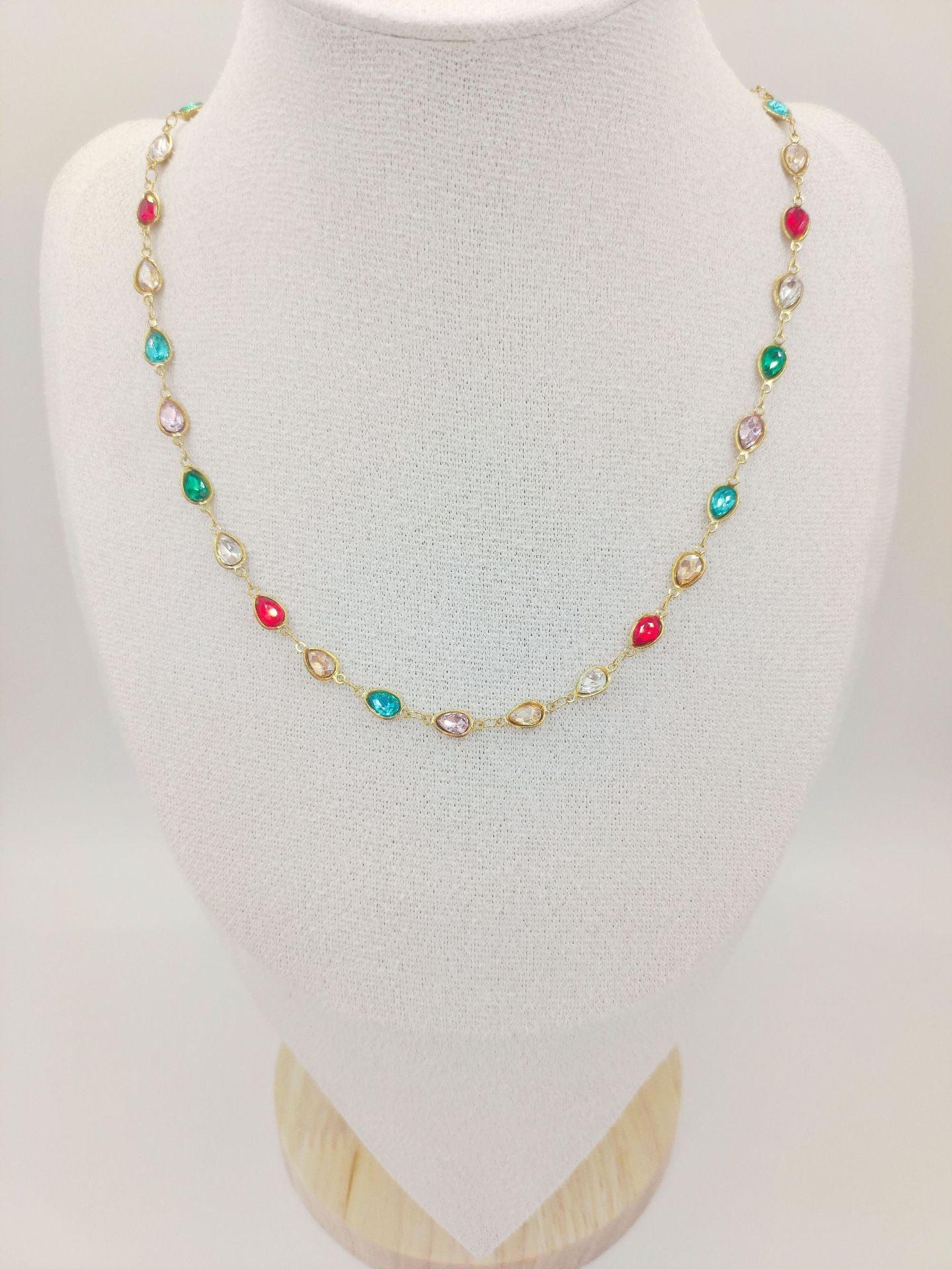 Personalized Color Five-pointed Star Heart-shaped Stainless Steel Chain