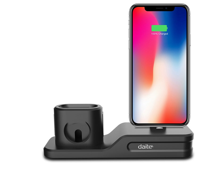Compatible with Apple, 3-in-1 mobile phone charging base for iwatch charging stand airpods charging stand