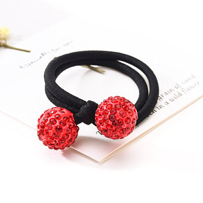 Rhinestone Ball Hair Ring Hair Accessories Sweet Hair Elastic Band