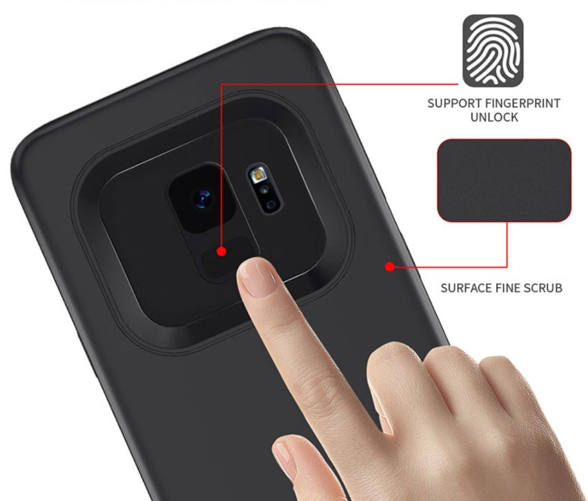 Back clip battery charging treasure s8s9 fast charge wireless large capacity mobile power phone case