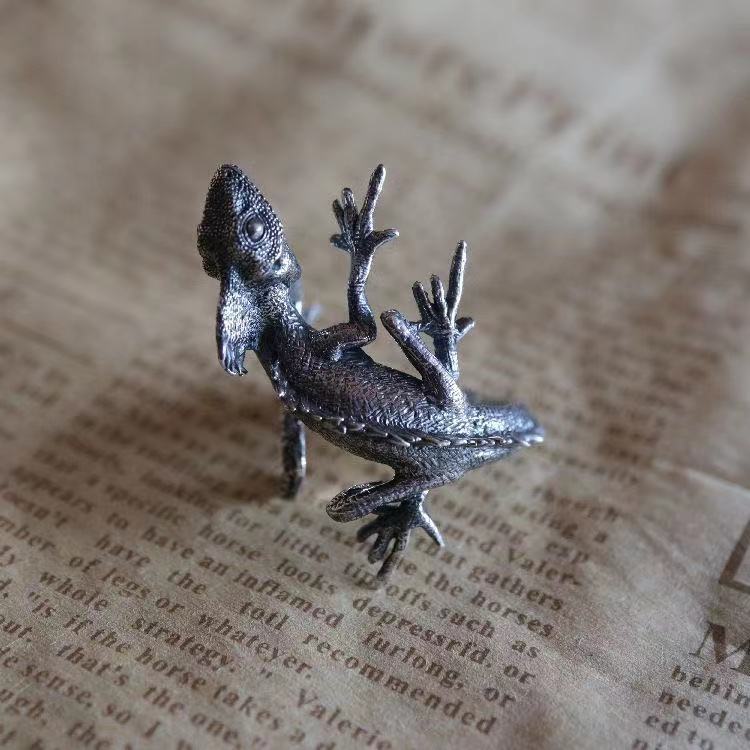Lizard Ring Mens Domineering Simple Adjustable