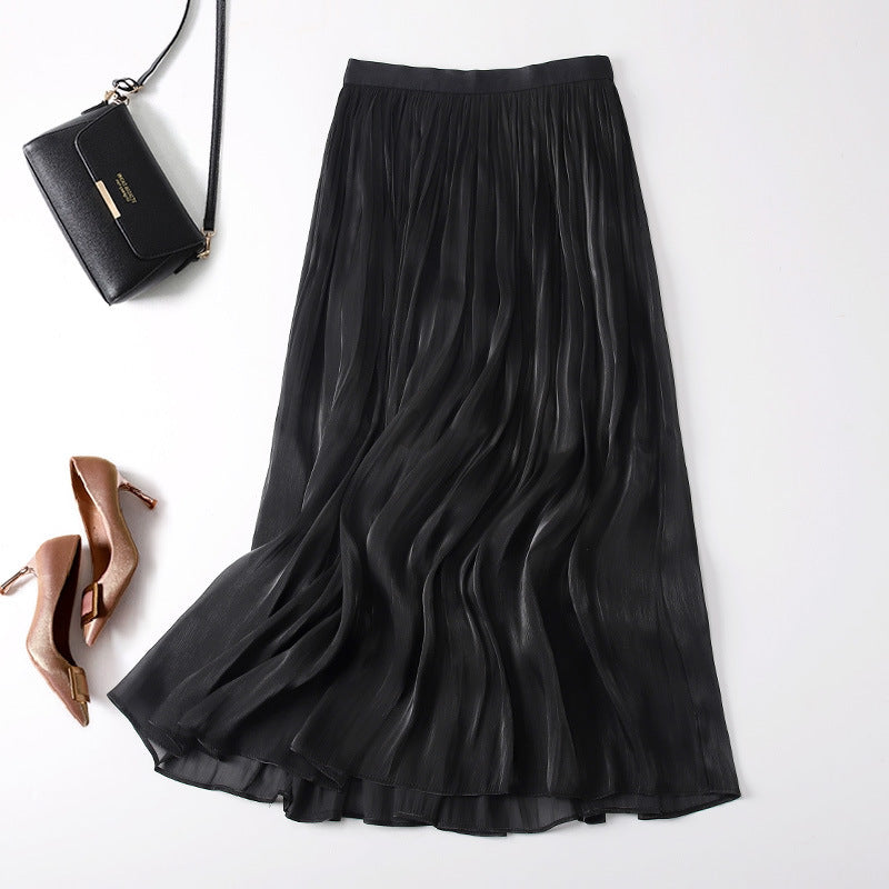 Slim Slimming Mid-length Elegant Pendant Summer Elastic Skirt