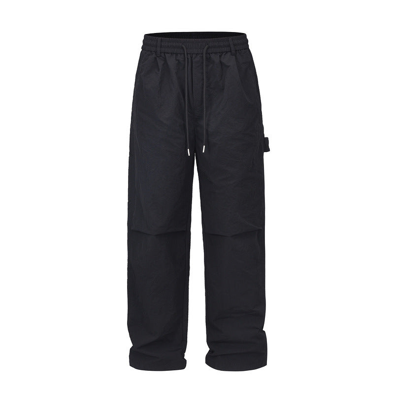 European And American High Street Three-dimensional Cutting Elastic Waist Tooling Paratrooper Pants
