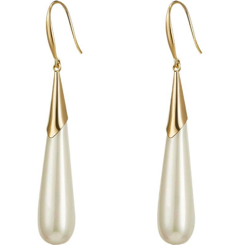 Retro Imitation Pearl Simple And Exaggerated Generous Earrings