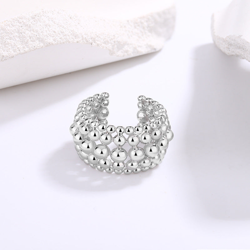 Fashion Personality Multi-layer Irregular Ball Ring