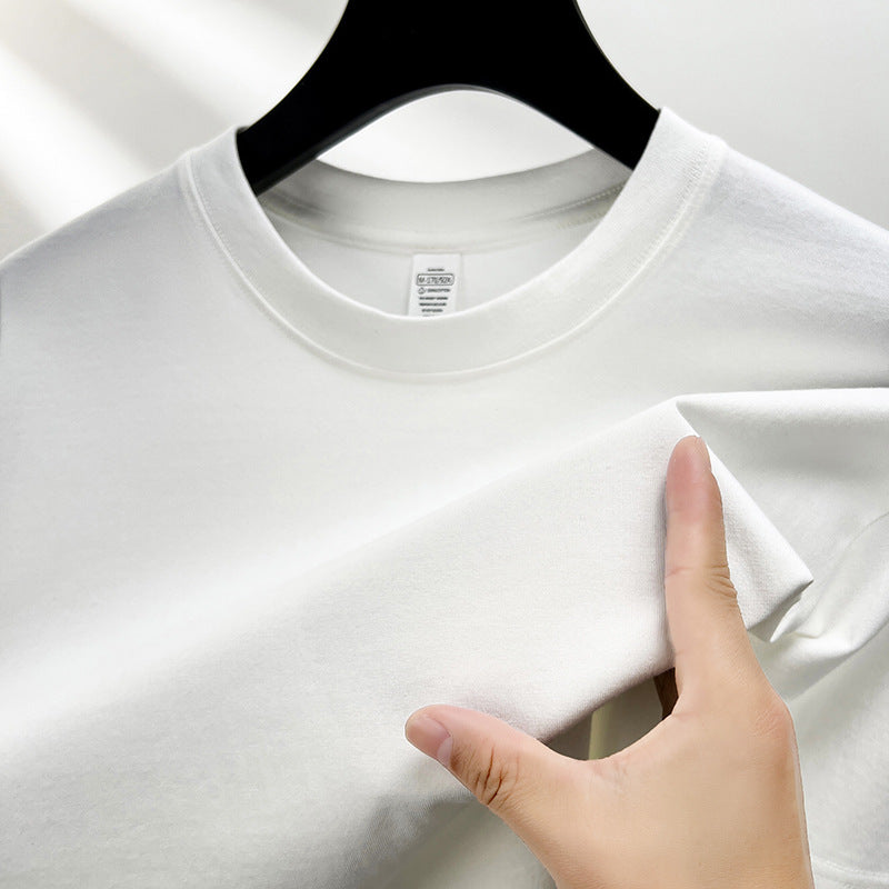 Summer New Drop Shoulder Solid Color Thin Men's T-shirt