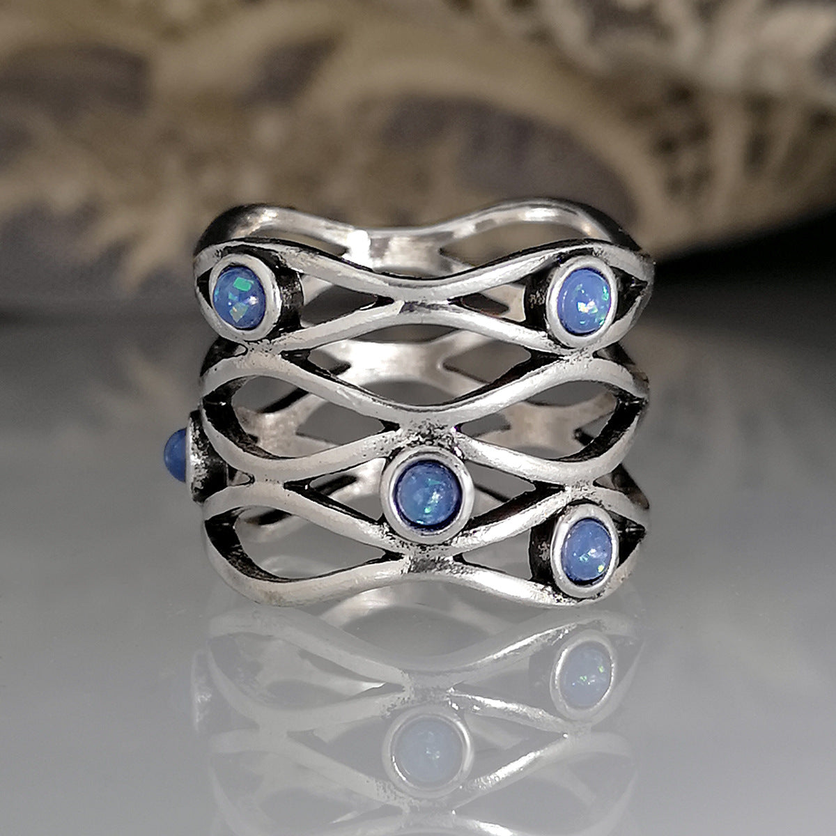 Personality Hollow Out Interwoven All-Match Ring