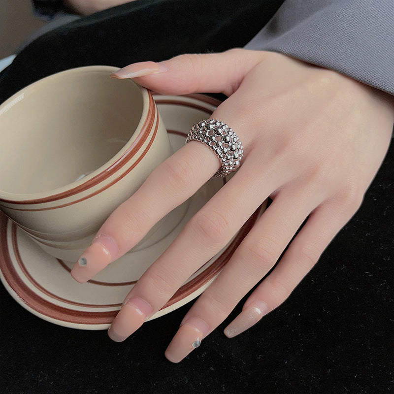 Fashion Personality Multi-layer Irregular Ball Ring