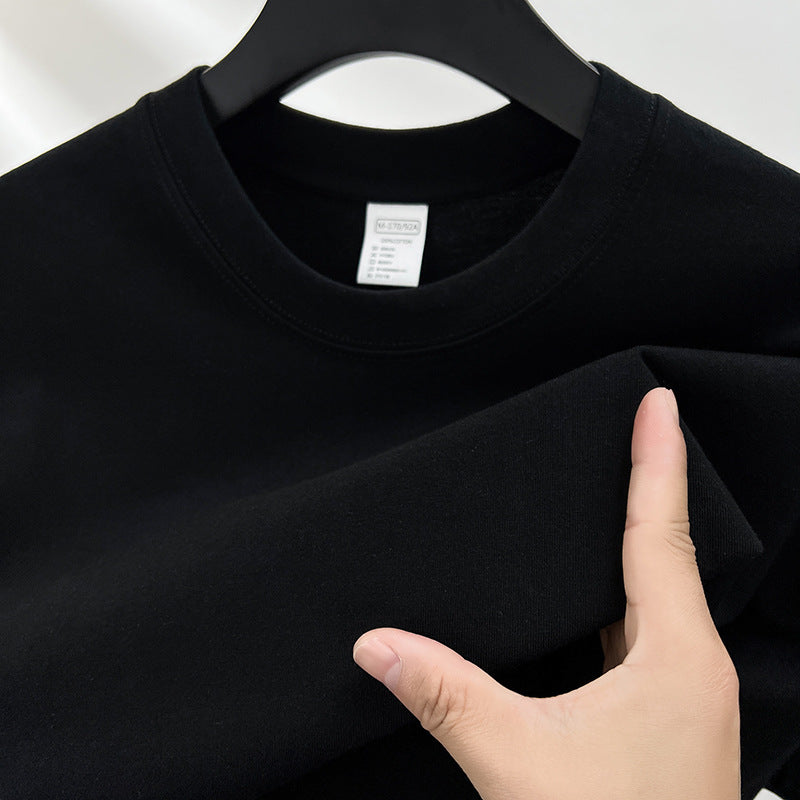 Summer New Drop Shoulder Solid Color Thin Men's T-shirt