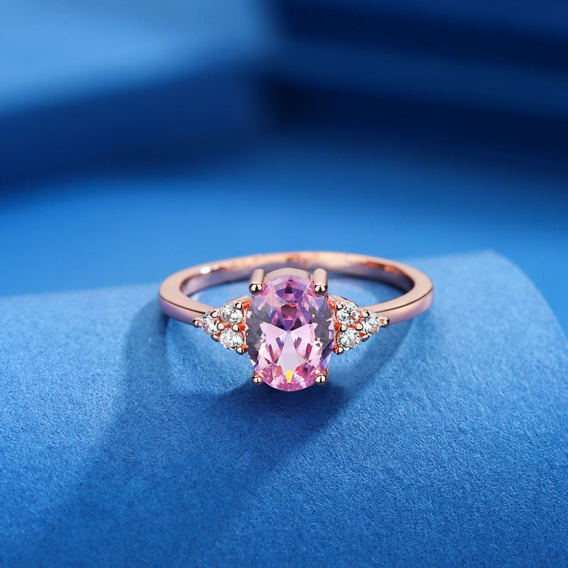 Crystal Copper Zircon Female Ring