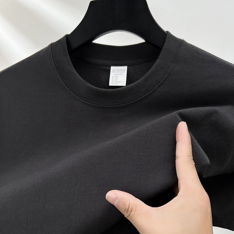 Summer New Drop Shoulder Solid Color Thin Men's T-shirt
