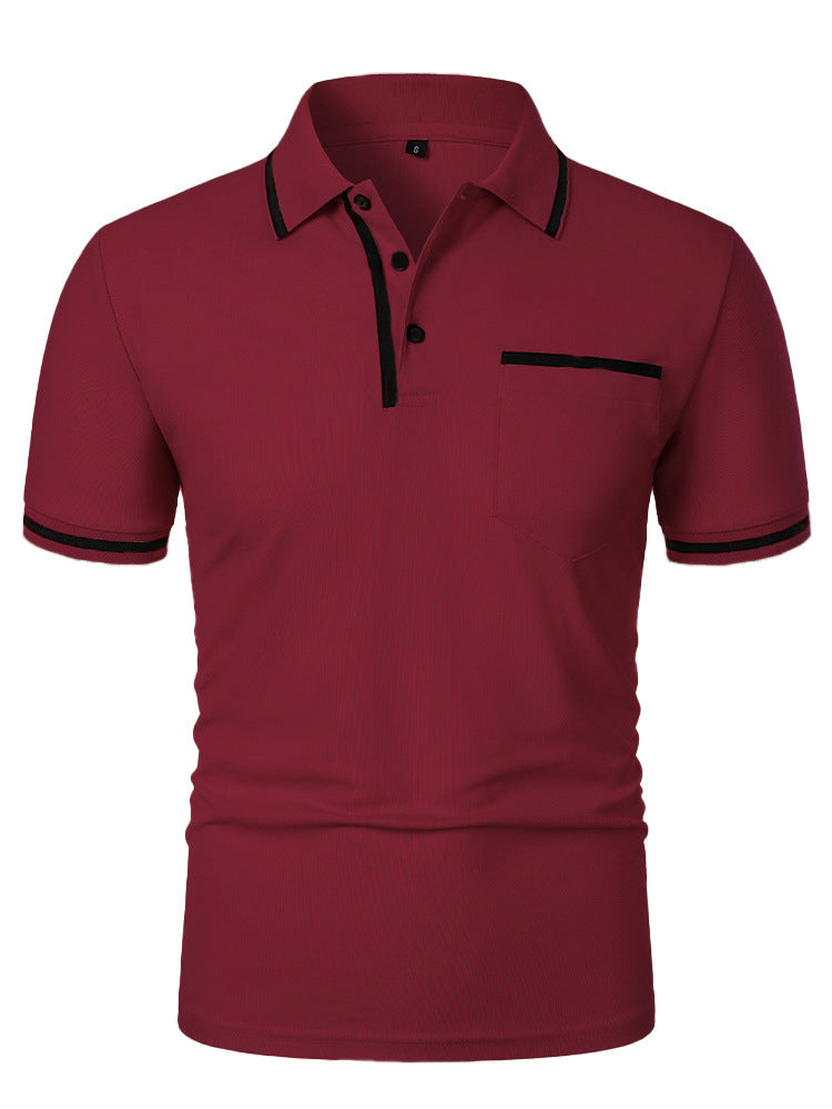 Men's Casual Lapel Short Sleeve T-shirt