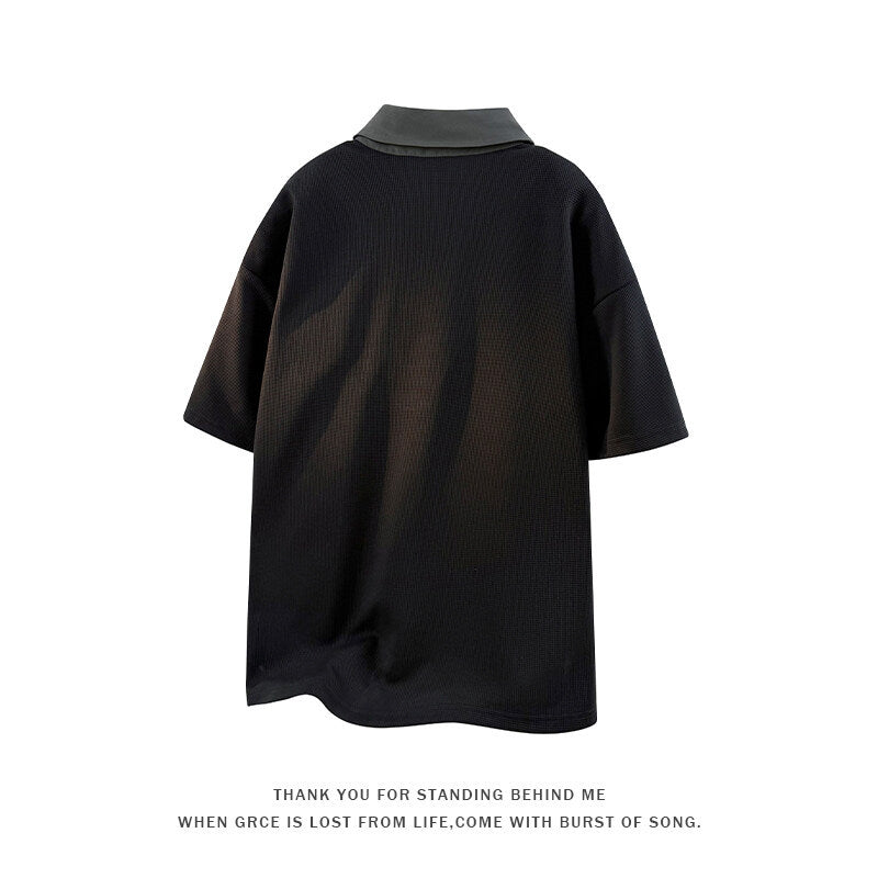 Men's Heavy Henry Collar Polo Shirt Sweater