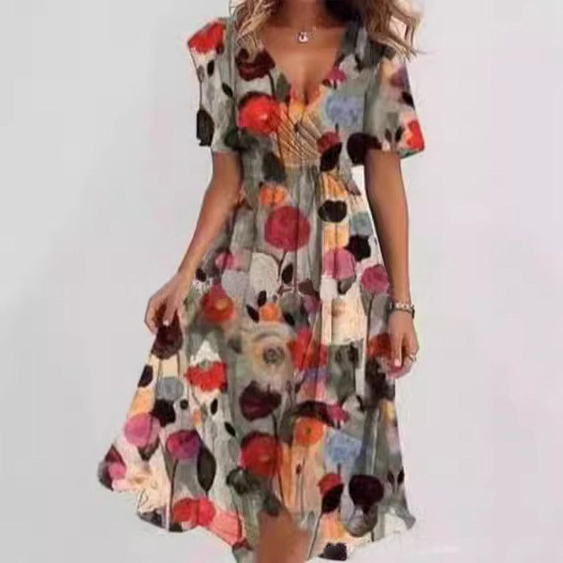Loose Casual Women's Printed Dress