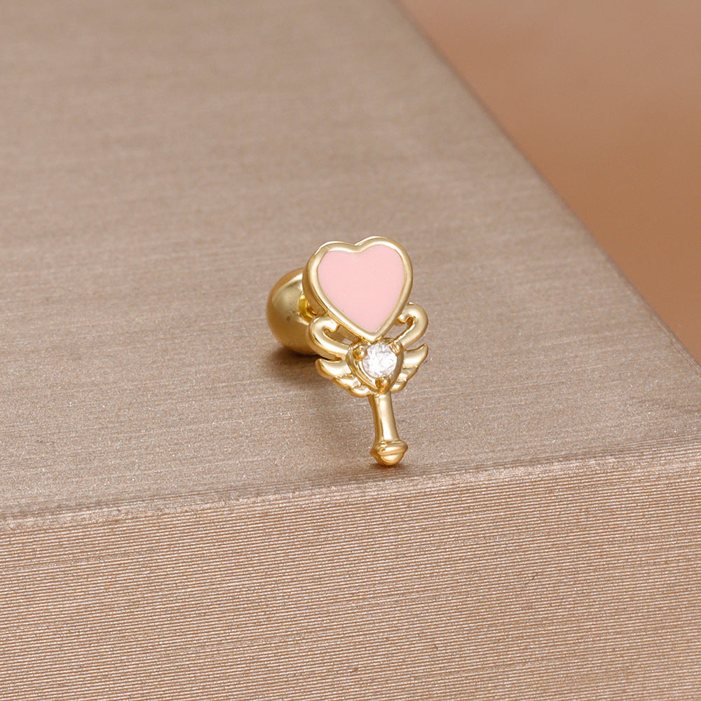 Sweet Cute Cute Girl Love Heart Stud Earrings