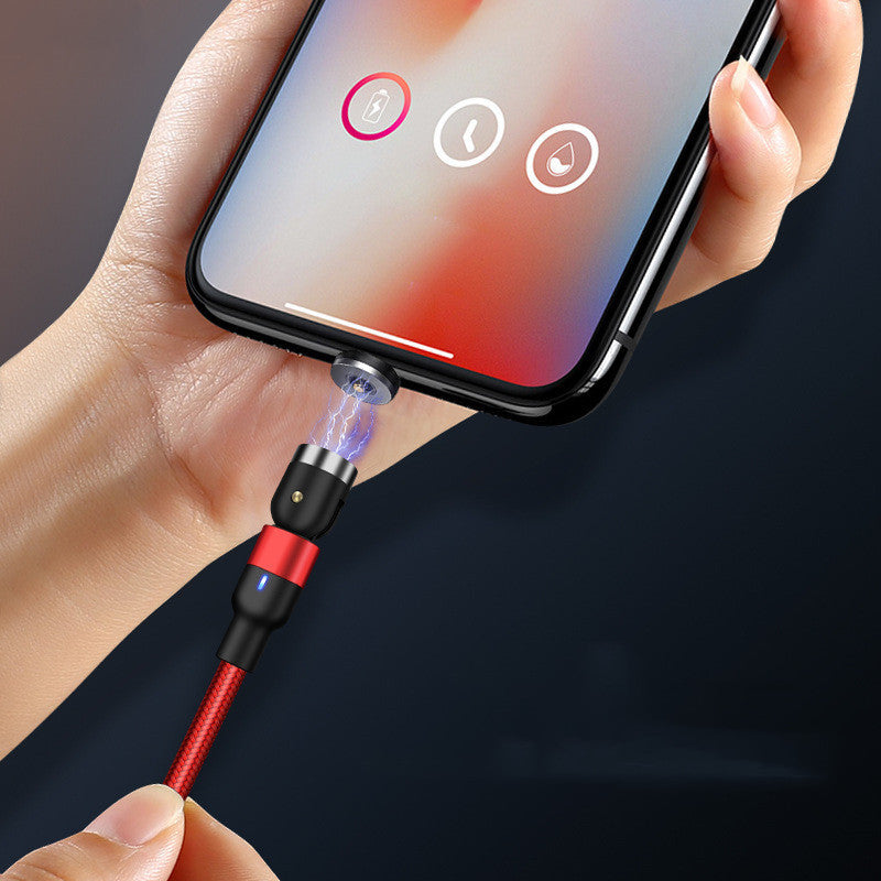 Magnetic Data Cable Threeinone 540-degree Rotation Charging Cable Suitable