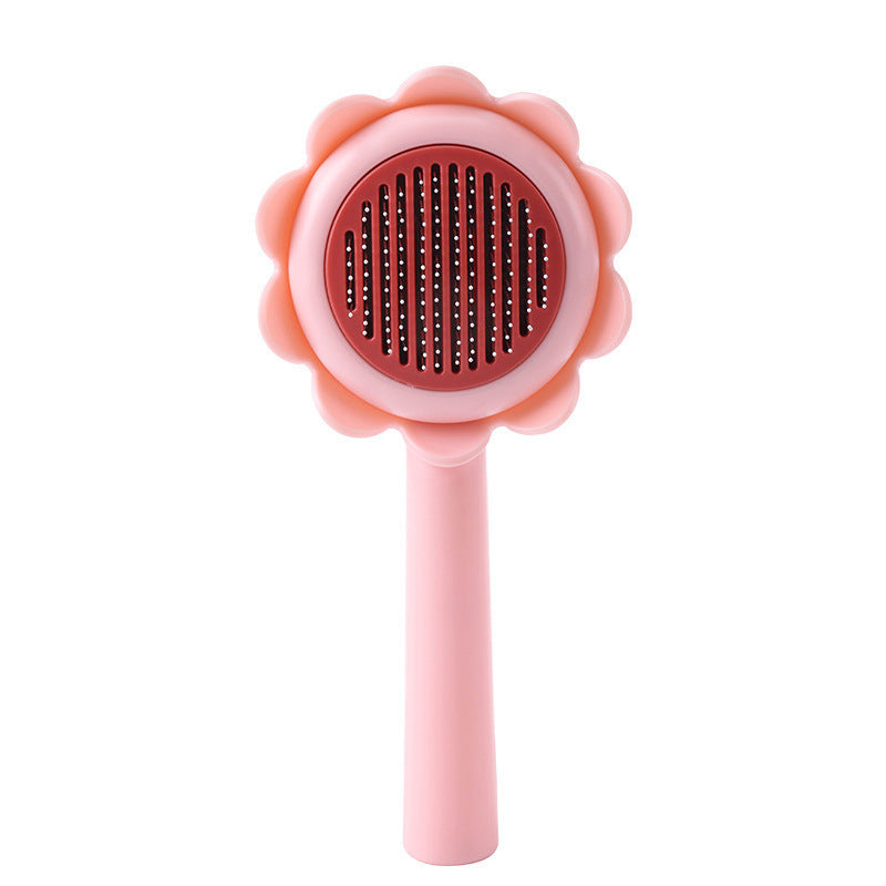 Cat Brush Dog Shedding Brush Flower Shape Stainless Steel Self Cleaning For Dog For Pet Supplies, Cat Grooming Brush, Self Cleaning Slicker Brushes For Dogs Cats Grooming Brush Tool