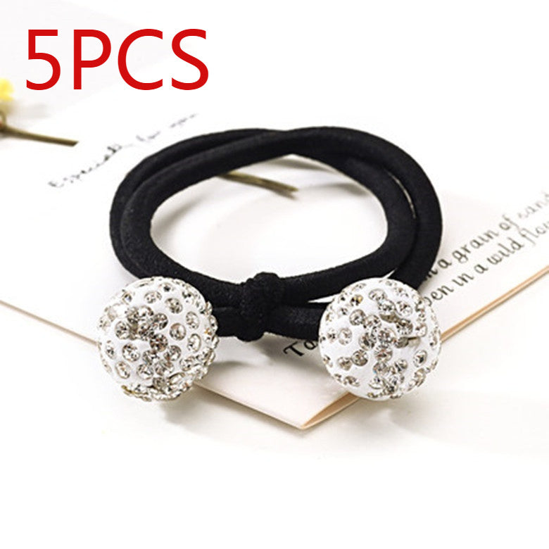 Rhinestone Ball Hair Ring Hair Accessories Sweet Hair Elastic Band