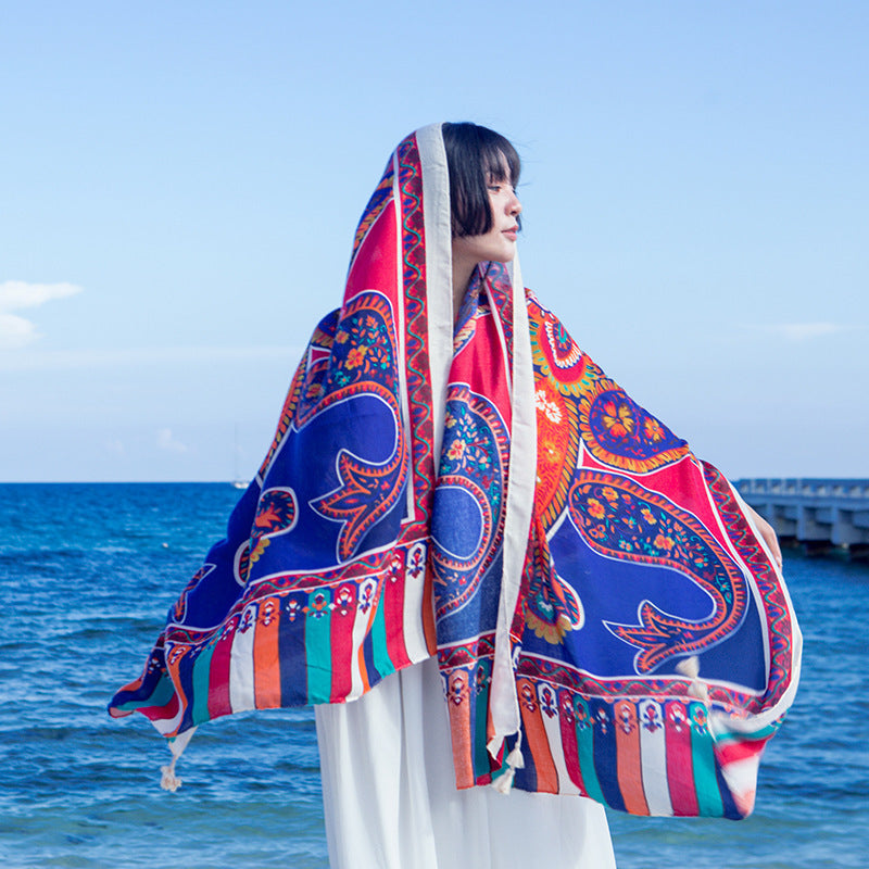 Ethnic Style Scarf Summer And Autumn Long Korean Style Scarf