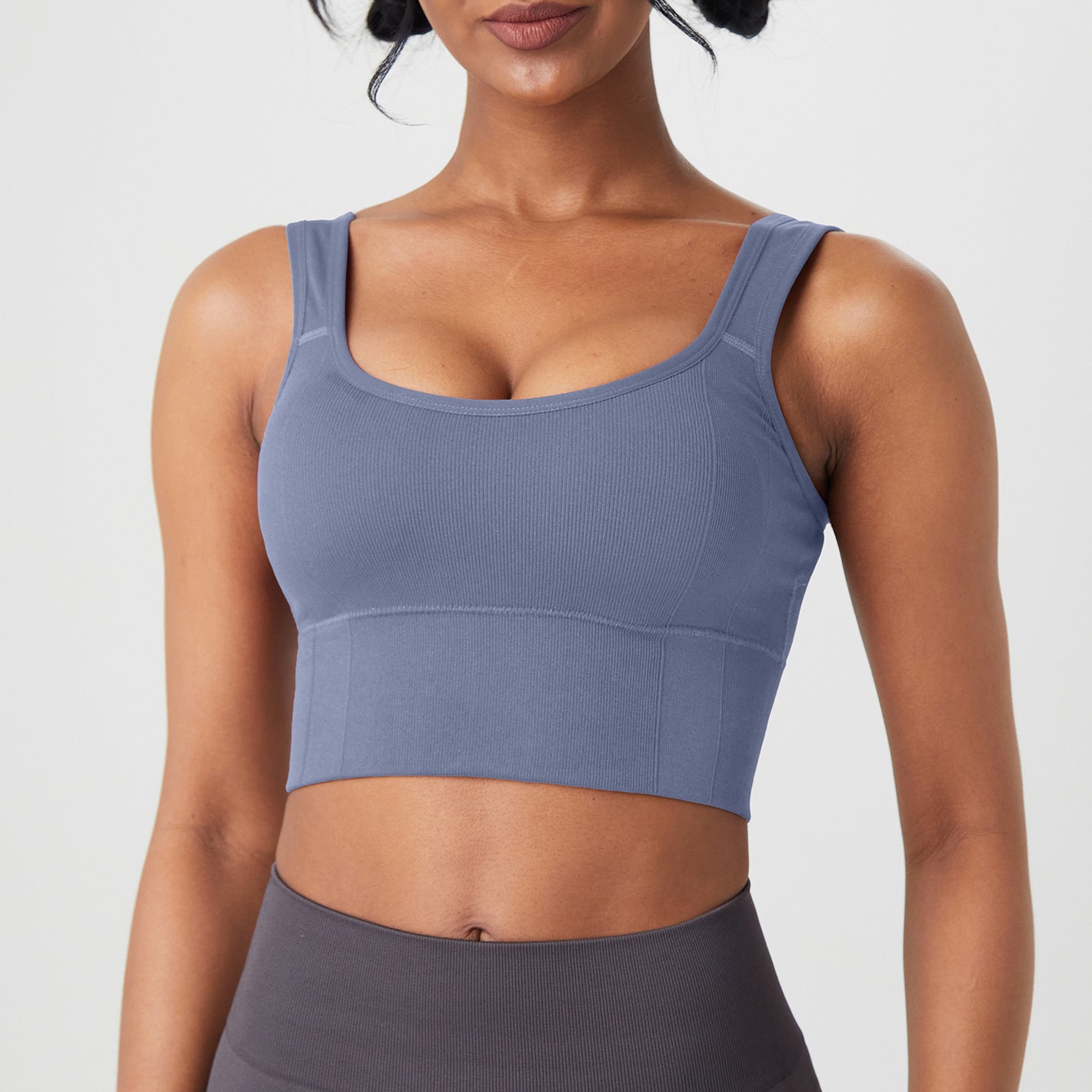 Women's Wide Shoulder Strap Threaded Bra