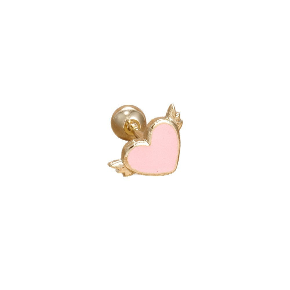 Sweet Cute Cute Girl Love Heart Stud Earrings