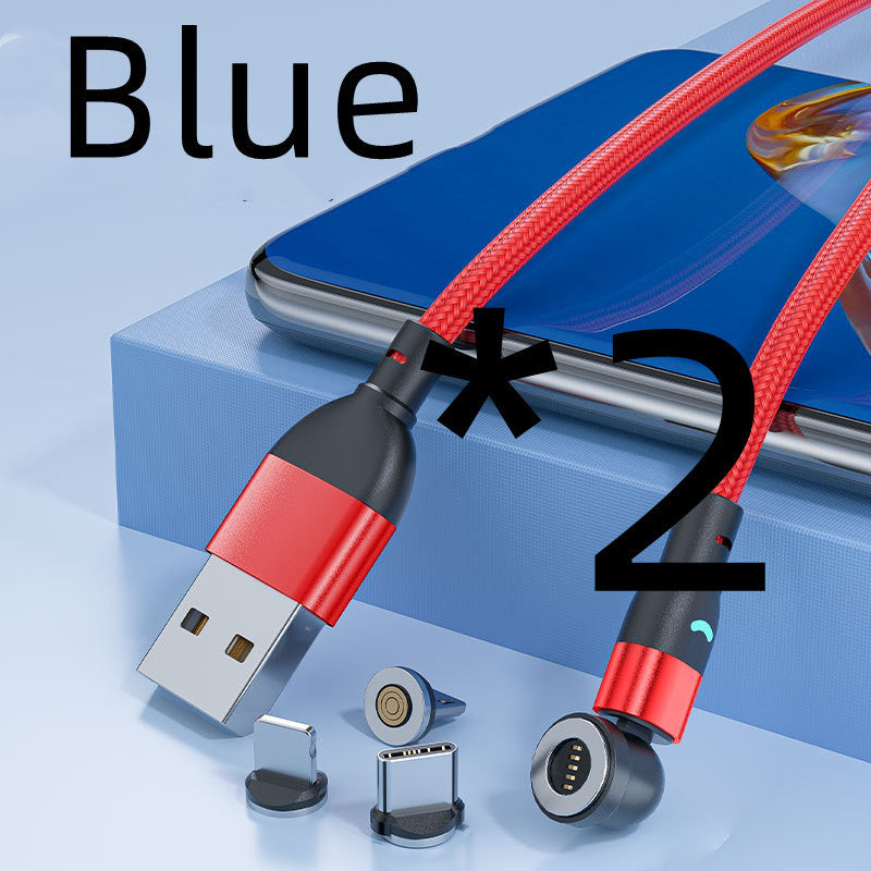 3A Fast Charging Mobile Phone Black Technology Magnetic Data Cable Three-in-one