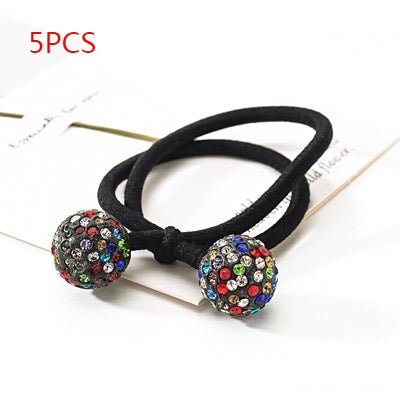 Rhinestone Ball Hair Ring Hair Accessories Sweet Hair Elastic Band