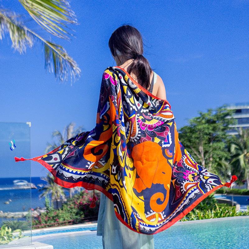 Ethnic Style Scarf Summer And Autumn Long Korean Style Scarf