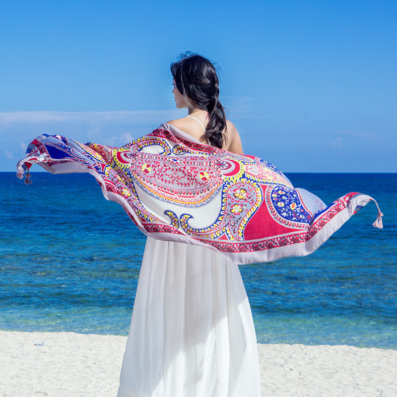 Ethnic Style Scarf Summer And Autumn Long Korean Style Scarf
