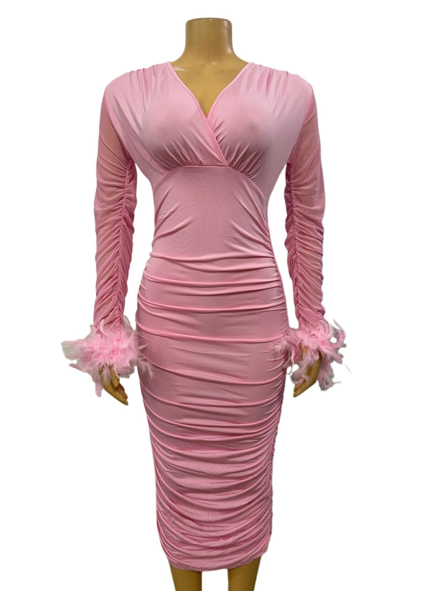 Hip Fold Dress Women's Clothing