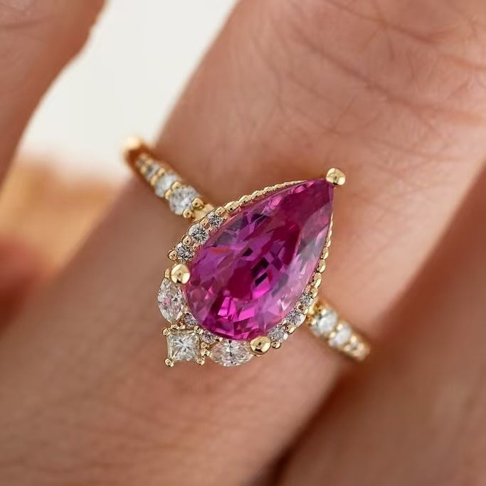 Water Drop Ring Design For Women's Summer Style
