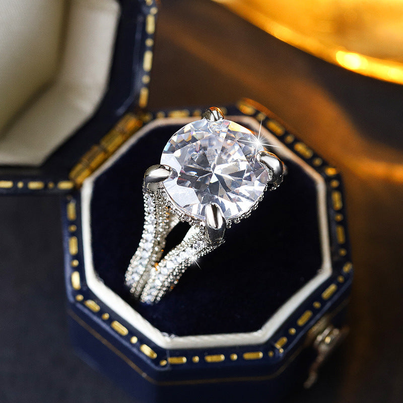 III Love Moissanite Luxury Full Diamond Artificial Diamond Ring